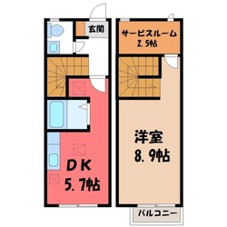 キューブタウン長田 Bの物件間取画像